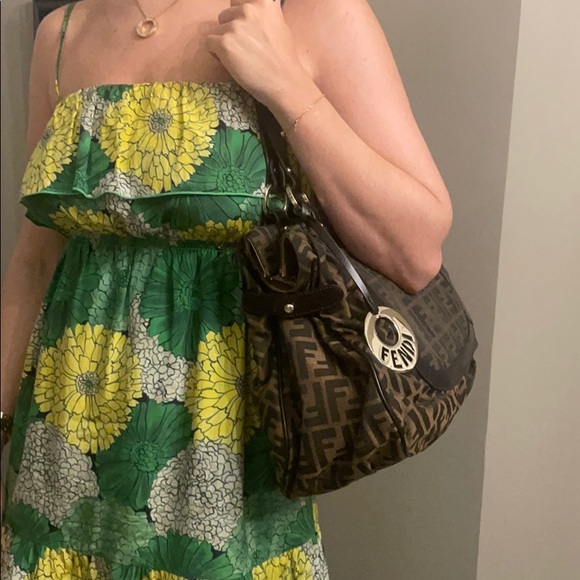 Fendi Tobacco Zucca Print Canvas Chef Large Tote - Picture 10 of 11